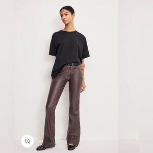 NWT Good American Good Classic Bootcut Faux Leather Pants